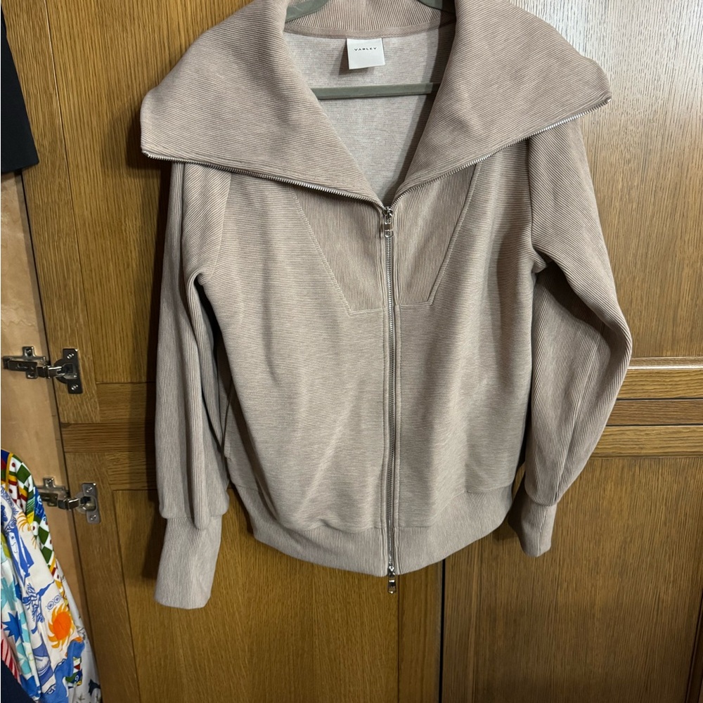 Varley Tan Zip-Up Jacket